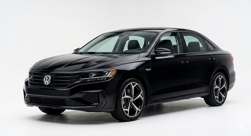 black VW Passat R Line Image of a black VW Passat R Line for used for Corporate travel private taxi hire